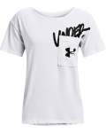 Women's Ua Oversized Wordmark Graphic T-Shirt - White Md