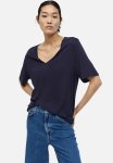 V-neck T-Shirt - Dark Blue