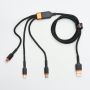 3-IN-1 Fast Charger Cable 66W Compatible For Apple Devices And Type-c Connectors