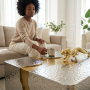Modern Textured Coffee Table Stylish Contemporary Design