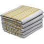 & 39 S Kitchen Towel - Design 2378 - 050X080CMS - 05 PC Pack - Stripes - Yellow Cream