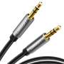 UGreen 3.5MM Aux Cable 0.5M - Black/silver / 24 Months