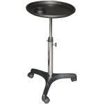 Trolley Tray For Tint Colourist On Wheels Height-adjustable Black