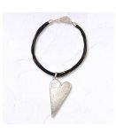 Giant Heart Multi String Necklace - Silver Free