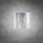 Toilet Male And Female Sign D05 - Brushed Stainless Steel