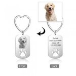 CAS102555 - Personalized Dog Paw & Photo Keyring Stainless Steel