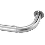 Meriville 1-INCH Diameter Wrap Around Blackout Curtain Rod 28-INCH To 48-INCH Brushed Nickel Finish With Round Base