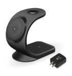 Neluxfe 3-IN-1 Magsafe Magnetic Wireless Charging Station Black