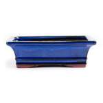 Assorted Glazed Bonsai Pots 10" - Blue Rectangle 25 X 19 X 8CM