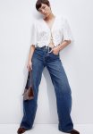 Cropped Broderie Anglaise Blouse - Cream