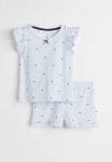 Jersey Pyjamas - Natural White hearts