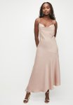 Flutter Detail Slip Dress - Bark