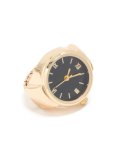 Goldair Gold & Black Statement Watch Ring
