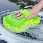 1PC Car Wash Mitt Chenille Microfiber Wash Sponge Scratch Free Ultra Absorbent Microfiber Waffle Drying Towel For Car Detailing 