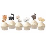 Mirabuy 48 Pcs Cute Cat Kitten Cupcake Toppers Picks For Pet Themed Party Birthday Party