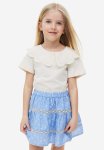LaCie Lace Trimmed Skirt - Light Blue Floral