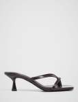 Tammy Toe Thong Heeled Sandal - 41 Chocolate Brown