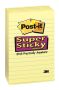3M Post-it Lined Super Sticky Notes Canary Yellow - 90 Sheets - 5 Pads