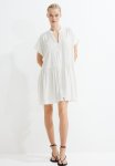 Crinkled Tunic Dress - White