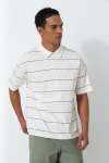 Stripe Golfer - XL Off White