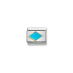 Composable Classic Link Gold With Turquoise Rhombus