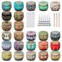 40-Piece Candle Making Kit With 2.5 Oz Metal Tins - Includes 6 Containers Lids 34 Wicks Wick Stickers & Holders For Diy Candles Perfect