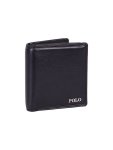 Polo Nappa Vertical Billfold Wallet In Black - Black Onesize