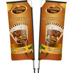 Legend 2M Sublimated Telescopic Double-sided Flying Banner 1 Complete Unit
