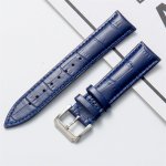 22MM Calf Leather Watch Band Blue