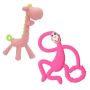 Teether Giraffe & Monkey Silicone 2 Set