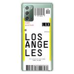 For Samsung Galaxy Note 20 Boarding Pass Series Tpu Phone Protective Case Los Angeles