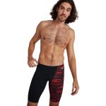 Speedo Men's Allover V-cut Jammer - Black red - W34