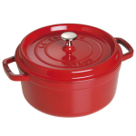 Staub Cast Iron Round Casserole Dutch Oven 24CM 3.7L Cherry