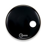 Regulator 24 Inch Bass Drum Head W Offset Hole Black