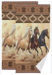 Brown Horse Pattern Towels BHDT1
