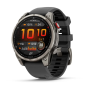 Garmin Fenix 8 Pro - 47MM - Amoled Sapphire - Titanium With Graphite/black Silicone Band