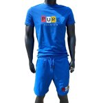 Pure Block S S Tee Blue