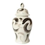 Ginger Jar Black Swirl 46CM
