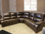 Corner Lounge Suite Dark Brown