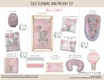 Cot Duvet Bedding Ellie Elephant And Present Set