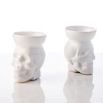 Backbone Human Skull Small Bowl - Gloss White