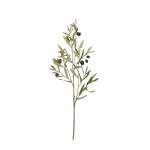 Olive Leaf Stem With Faux Olives - 85CM