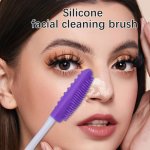 Silicone Facial Cleansing Brush - Dual-sided Exfoliating Nose Brush Tool For Deep Cleaning Manual Face Scrubber For Men And Wome