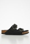 Birkenstock Arizona Big Buckle Nubuck Leather Regular - Black