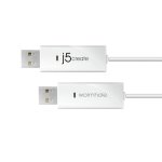 J5CREATE JUC100 Wormhole USB 2.0 Transfer Km Switch Cable
