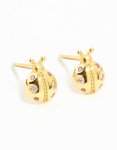 Goldair Gold Plated Sterling Silver Ladybug Stud Earrings