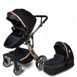 2 In 1 Egg Stroller Luxury - Black