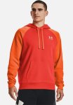 Under Armour Ua Rival Fleece Colorblock Hoodie - Red orange