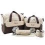 Multifunction Baby Diaper Bag Set - Coffee Set Of 5