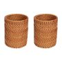 Rattan Chopsticks Tube Bucket Dinner Knives Forks Organizer A